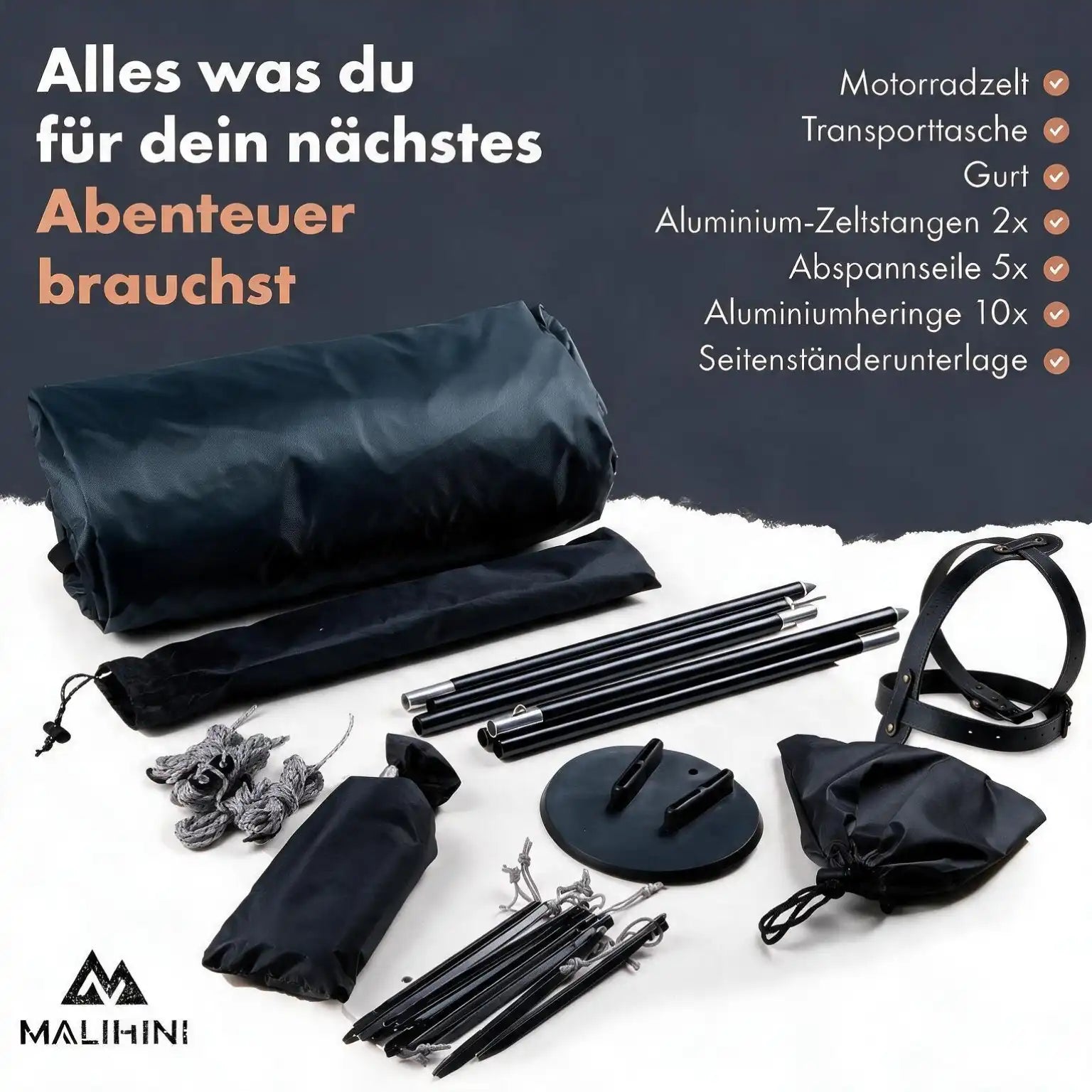 MALITENT Motorrad Zelt