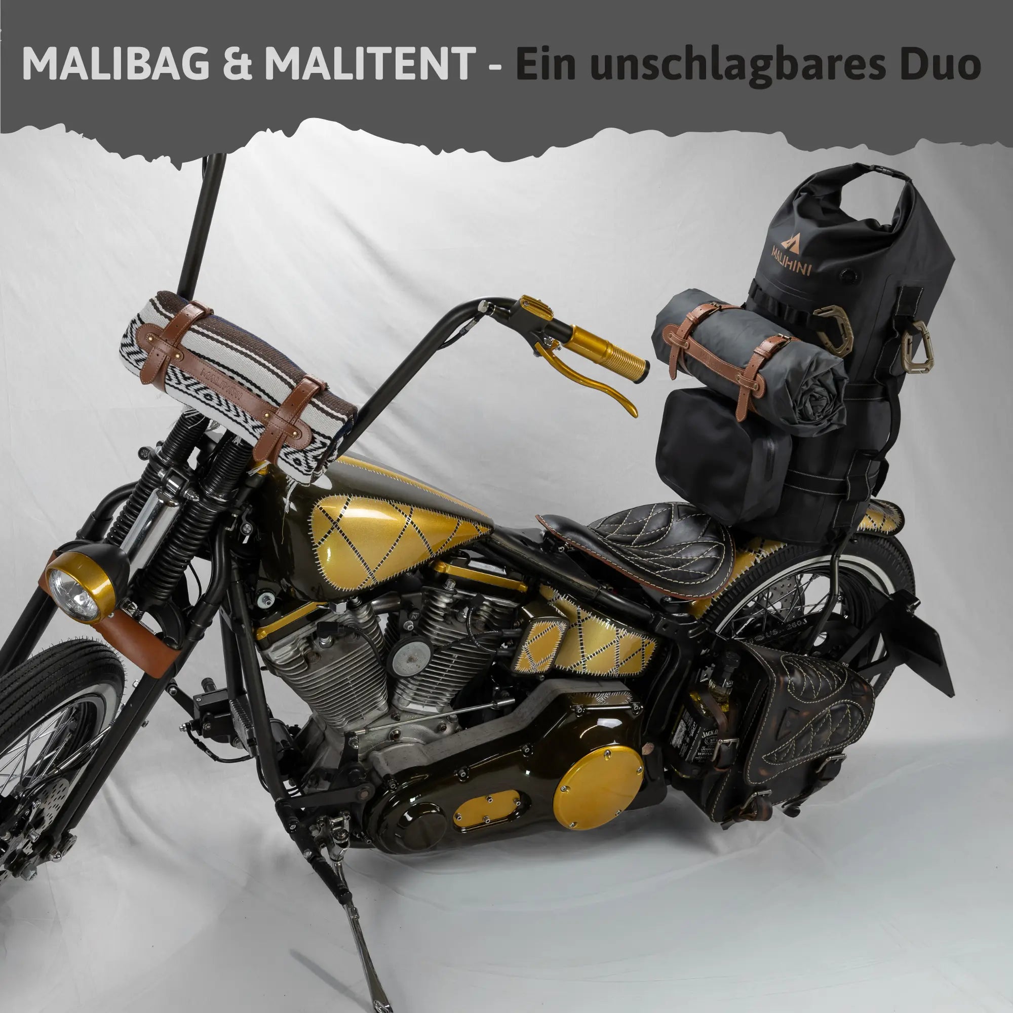MALIBAG Sissybar Tasche mit MALITENT am MOLLE-Sysem befestigt