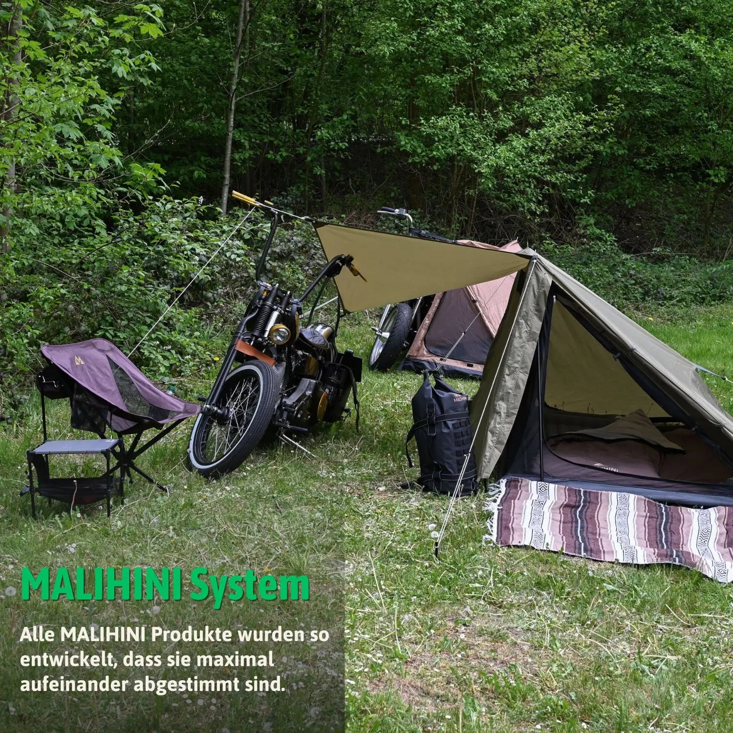 MALICHAIR Campingstuhl Doppelpack