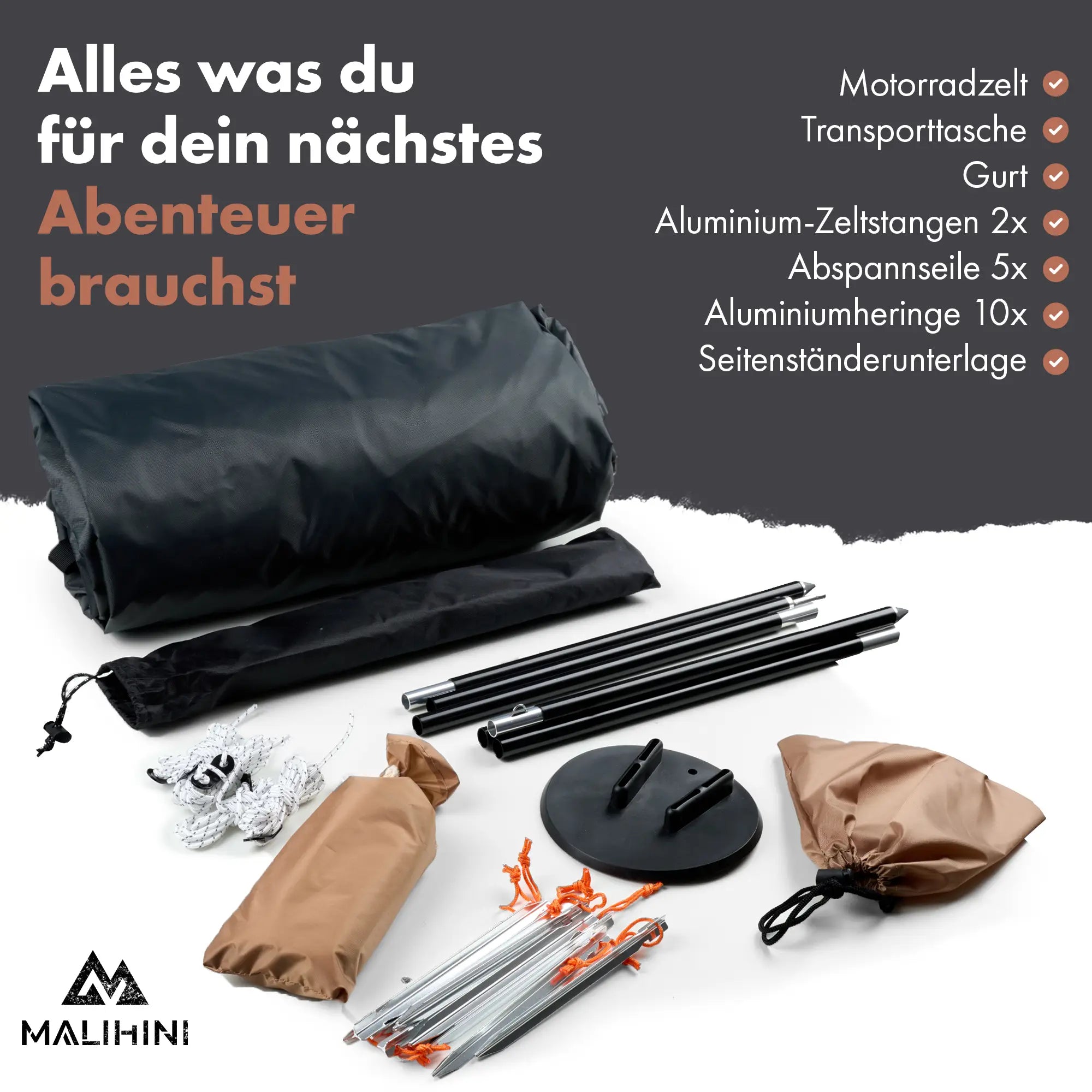 zelt am motorrad befestigen Motorrad Zelt MALITENT – Ultraleicht & wasserdicht